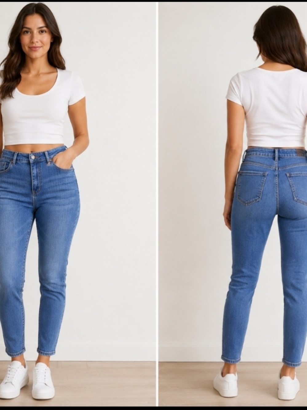 High-Rise Slim Fit Women’s Jeans - Blue